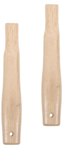 SHOWERORO 2pcs Wood Hammer Handle Replacement for Small Axes and Carpenter Hammers, 22cm Ergonomic Shape with Rectangular Hole Design, Easy Replacement and Reduced Hand Fatigue