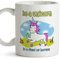 MUGFFINS Taza Unicornio (en inglés) - Be a Unicorn in a Horse Field - Regalo Original con Frases Divertidas para desayunos
