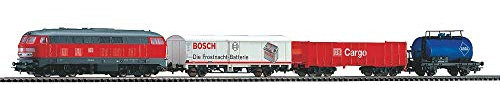 Piko 57154 Start-Set DB Cargo BR 218 + Güterwgn. Bettung V, Weiß