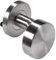 JUVA Moderno pomo de puerta de casa fijo de acero inoxidable mate fijo en roseta redonda | LDK 212 | Diámetro del botón: 53 mm | Pomo de puerta de acero inoxidable