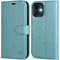 OCASE iPhone 12 Mini Case, Premium PU Leather iPhone 12 Mini 5G Wallet Case [TPU Inner Shell][RFID Blocking][Kickstand][Card Holder] Flip Phone Cover Compatible For 5.4 Inch iPhone 12mini-Mint Green