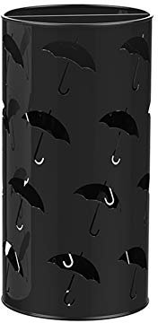 Porte-parapluies WXYZ Fer, Home Hôtel Hall Umbrella Bucket, SAUVEGARDEZ 10-20 Long Et Court Parapluies, 25x50cm, Noir, Blanc, Orange (Color : Black)