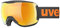 uvex downhill 2100 CV - Skibrille für Damen und Herren - konstraststeigernd - verzerrungs- & beschlagfrei - black matt/orange-yellow - one size