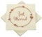 Hochzeitsservietten Just Married Geo Herzen creme/kupfer - 33 x 33 cm (60 Servietten)