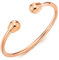 COOLSTEELANDBEYOND élastique Réglable - Bracelet Acier Inoxydable pour Hommes et Femmes - Bracelet Manchette - Or Rose