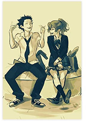 Anime-Poster A Silent Voice 31, Leinwand-Poster, Schlafzimmer, Dekoration, Sport, Landschaft, Büro, Raumdekoration, Geschenk, 30 x 45 cm, ohne Rahmen: