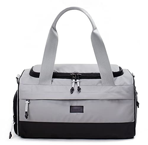 Vooray Boost Duffel 22L - 43.2 cm - Große wasserdichte Sporttasche mit Schuhfach, Zubehörtaschen, Premium Reisetasche, strapazierfähige Wochenendtasche (steingrau)