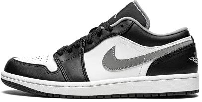 Nike Herren Air Jordan 1 Low Sneaker, schwarz und grau, 7.5