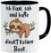 OM3® Ich kam, sah und hatte direkt keinen Bock - lustige Faultier Tasse mit Spruch | Keramik Becher | 11oz 325ml | Beidseitig Bedruckt | Schwarz