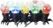 EMOS LED-Lichterkette bunt für Innen und Außen, 5m lange Partylichterkette mit 10 LED Glühbirnen in Kugelform, Netzteil und Transformator, IP44, für Partys, Weihnachten, Deko ZY1938
