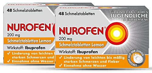 Doppelpack NUROFEN 200 mg Schmelztabletten Lemon bei Kopfschmerzen 200 mg 2x 48 Tabletten