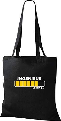 Shirtinstyle Stoffbeutel Jute, Loading Ingenieur Ausbildung, Job, Beruf Tasche Shooper Kollegen, Farbe Schwarz