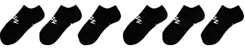 NIKE 6 Paar Everyday Essential Sneaker Socks, Farbe:Schwarz, Größe:46-50