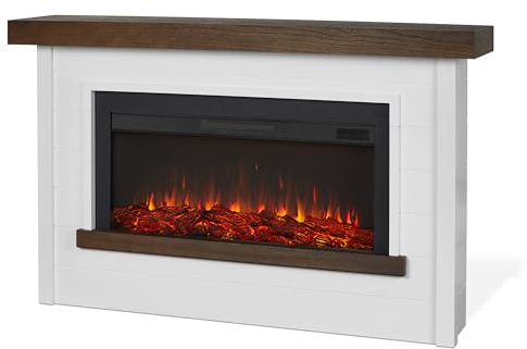 Bernice Landscape Electric Fireplace in White by Real Flame