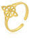 Hexenknoten Ring, verstellbarer Ring, irischer, keltischer Knoten, heidnischer Wicca Ring, offener Ring, viel Glück, Schutzamulett, Schmuck für Frauen und Mädchen (Gold)