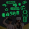 WandSticker4U®- Wandtattoo GAMER leuchtend I Wandbild: 57x55 cm I Gaming Wandtattoo Kinderzimmer Jungen leuchtet im dunkeln Game Wandsticker Jugendzimmer Junge COOL