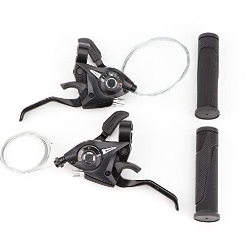 LGEGE 3 x 8 24 Gang Schalthebel mit Bremshebel, MTB Hebel Shifter Combo mit Ganganzeige, V-Brake Kabel für Mountainbike