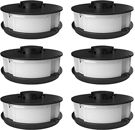 Ersatzspulen-Set, 6-teilig, Ersatzspule, Doppelfadenspule, Spule, passend für Powerplus Elektro Rasentrimmer POWXG30033, POWXG30035 und POWACG1162