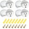 sourcing map Mirror Clips, 8Pcs Mirror Floating Glass Clips for 3-5mm Thick, Bathroom Mirror Clips for Frameless Mirror, Mirrors Bracket Holder Walls Fixed Fitting (27mm Silver)