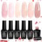 Beetles UV Gel Nagellack Set - 6 Farben Jelly Glitzer Nails Transparent Rosa Beige Shimmer Sommer Gel Nagelkunst Nagellampe DIY Neutrale Nagelkunst Maniküre für Anfänger