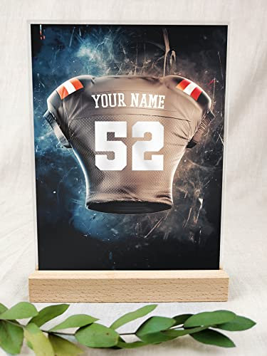 Cleveland Fanartikel Acryl Tafel - Personalisiertes Geschenk, Football, American Football, Geschenke Jungen, Fanartikel, Fanartikel Kinder, Fan Geschenke, Cleveland Trikot für Cleveland-Fans