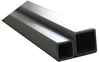 Edelstahlrohr geschliffen Edelstahl Vierkant Rohr V2A Pfosten Geländer 30x30x2mm und 40x40x2mm Länge wählbar (30x30x2mm Länge 1000mm)