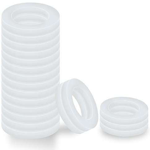 Drenky Unterlegscheiben Gummi,3/4 Zoll Dichtung Dichtungsringe Gummi Rund Beilagscheibe Gummi O-oring dichtringe Karosseriescheiben Weiß zur Abdichtung oder Schwingungsdämpfung,20 Stück