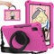 Per Galaxy Tab S6 Kids Case 10,5 pollici 2019, motivo ragnatela EVA Foam, con anello maniglia stand e tracolla custodia tablet per Samsung Galaxy Tab S6 SM-T860/T865, rosa