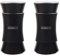 Tin- Nik Pair of Portable True Wireless Stereo (TWS) Bluetooth Speakers with Dynamic LED Light, Bluetooth Music, Hand-free Call, AUX Mode, up to 12 hours of playtime for Indoor Outdoor in Black