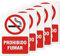 YIKIADA Pegatinas Prohibido Fumar Adhesiva - Señales de Advertencia para No Fumar Espacio sin Humo 20x30cm - 5ud