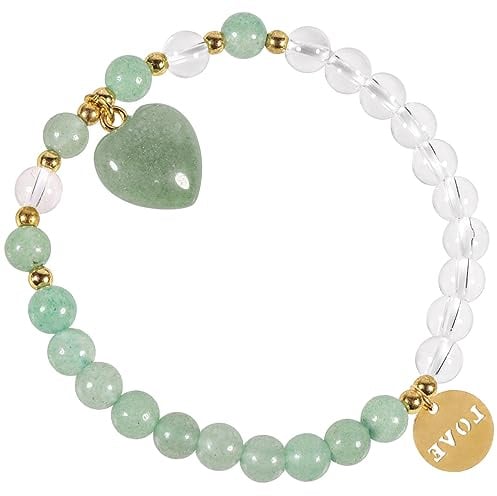 Damen Edelstein Armband mit Herzstein Glücksbringer Heilstein Herz Schmuck