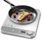 Plaque à induction, AMZCHEF table de cuisson portable au design ultra-mince, bouton électronique, 5 modes automatiques, 10 niveaux de puissance et de température, Minuteur, 2000W, gris-argenté