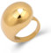 Joacii 18K vergoldet Puffy Dome Stapelringe Thick Band Statement Gold Ringe für Frauen Non Tarnish Comfort Fit Größe 6