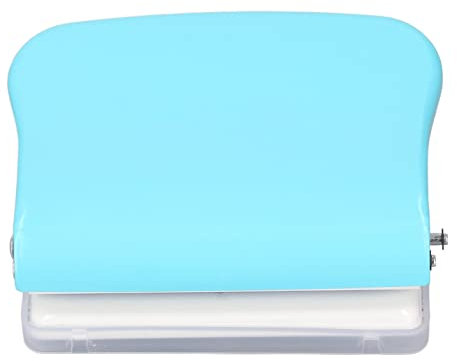 QANYEGN Papierbindemaschine, Loseblatt-Papierstanzer, Handgehaltener Spiralbinder Für, Spiralbuch, Runder Locher (Hellblau)