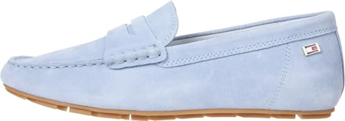 Tommy Hilfiger Damen Driver Schuh Flag Soft Suede Loafer Elegant