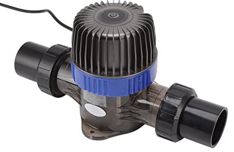 Générateur de Chlore au Sel à 2 Vitesses, Système de Sel de Piscine, Système de Sel de Piscine à Cellules avec Coque de Contrôleur en Métal et Lumière Colorée pour Piscine Spa