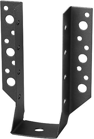 TSSS 8 PCS 50 x 137 mm Black Joist Hanger, Timber to Timber 50 mm, Fit for Decking Pergola Garage Joists