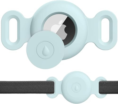 Airtag Cover per Collare Gatto, Silicone Custodia Protettiva per Apple Airtag GPS Finder, Porta Airtag per Gatto Animali Domestici