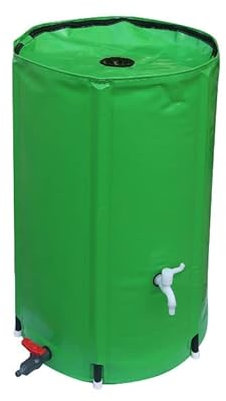 Regenfass für den Außenbereich, Regenwassersammeleimer, für den Außenbereich, Garten, Wasserspeicher, PVC, faltbar, Regenwassersammeleimer (50 l)