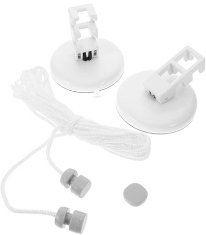 Tragbare Wäscheleine Ausziehbar mit Saugnäpfen, PVC Weiß, 5m