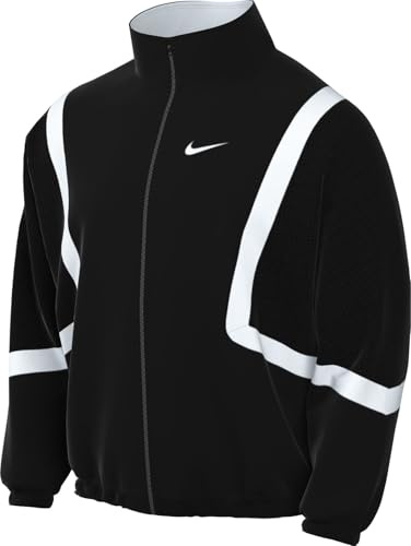 Nike Icon Gewebte Basketballjacke (Herren), Black/Black/White/White, FZ0248-010, S
