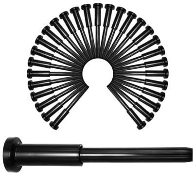 Confezione da 30 ferramenta invisibile per cavi, ricevitore invisibile in acciaio inox T316 da 0,3 cm, tenditore per ringhiere in legno, metallo, kit ringhiera per cavi (nero)