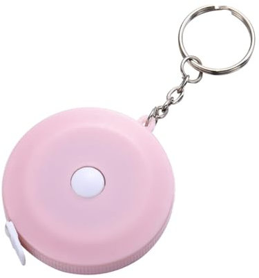 DIYEAH Mini Maßband 1.5m Tragbares HochpräZises RollmaßBand Aus Kunststoff Und Metall Mit Ringdesign FüR KöRpermessung Zuhause Und Outdoor