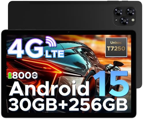 DOOGEE TAB G6 Tablet 11 Pollici, 4G LTE 90Hz Tablets Android 15, 30GB RAM+256GB ROM/TF 2TB, Octa-Core PC con sim, 8000mAh/Gemini AI/Widevine L1/13MP+5MP/OTG/BT5/FACE ID/Doppi altoparlanti/3.5mm Jack