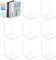 BBWELL Lot de 8 Serre-Livres,Acrylique Transparent Bookends avec Autocollant de Commodité et Autocollant D'index,Serre Livre pour Chambre,Bibliothèque,Bureau,École et Bureau