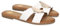 shoes&blues.es 92059 Sandalia Planas de Mujer, Comodas y Elegantes con Diseno Moderno con Adorno en la Pala, Ideales para Primavera-Verano. Blanco Talla 38