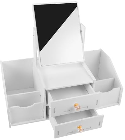 Beaupretty Makeup Organizer Vanity Sturdy Makeup Mirror Storage Countertop Holder