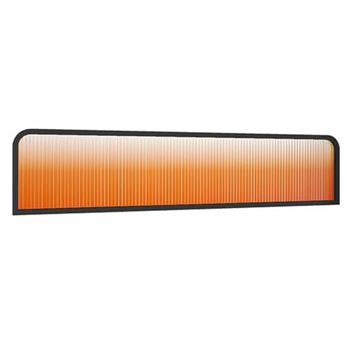 Snaweo Cloison de SéParation de Comptoir pour Salle à Manger, Salles à Manger Cloisons DéCoratives, Design en Verre DéGradé, Cloison Moderne for Bureau(Black+Orange,100cm/39.4in)