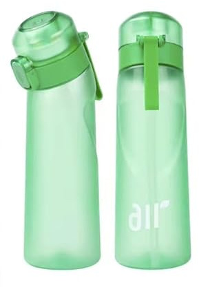 Generico Air Borraccia da 750 ml – Starter Set con 7 Pods Inclusi Casuali, Senza Zucchero, Borraccia per Sport, Camping, Tempo Libero. Pods Borraccia (VERDE)
