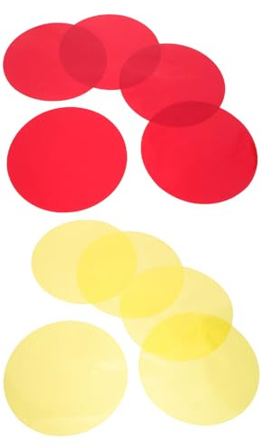 CIYODO 10 Stück Spotlight Farbfilter aus Pet mit Warmweißem Lichtfarbwechsel Selbstklebende Heimdekorations Beleuchtungsfolien für LED Light für Studio und Lampenschirme